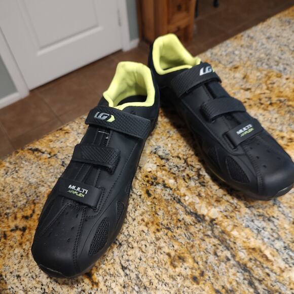 Louis Garneau Multi Airflex Cycling Shoes Black Bright Yellow Men's EU 48 US 13 - Picture 3 of 12